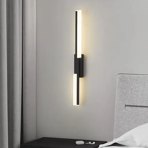 Ліве бра Line F у видовженому чорному корпусі 60 см WJ09/600 L BK  - фото 5