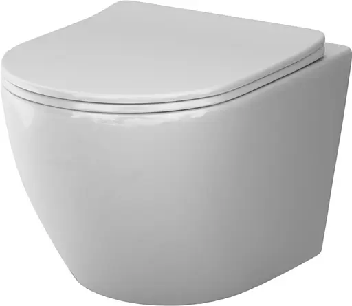 Унитаз подвесной AquaSpin Am.Pm Like с сиденьем микролифт белый CLA1900SC, Белый - фото 1