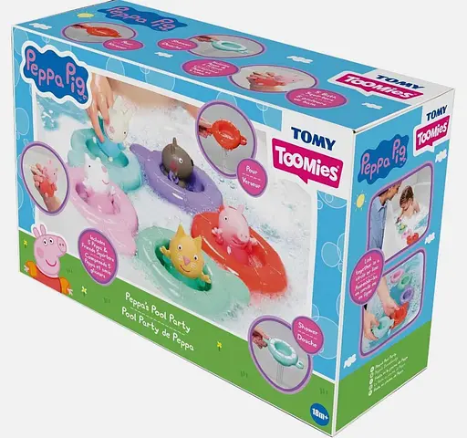Набор игрушек для ванной Toomies Вечеринка у Пеппы в бассейне E73549 - фото 6