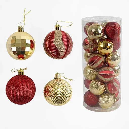 Набір ялинкових прикрас, C67282, 24 шт.