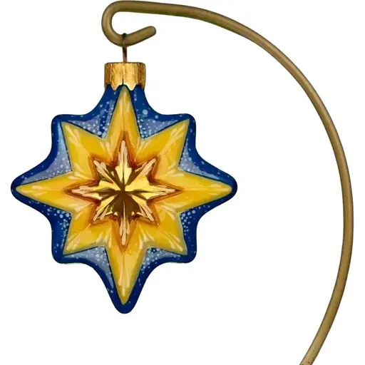 Ялинкова прикраса Різдвяні історії Зірка патріотична скло (4820001128185)