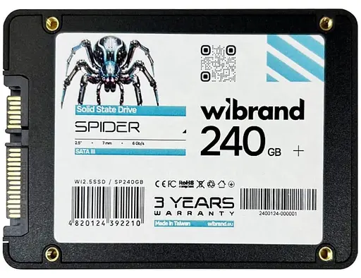 Накопичувач SSD Wibrand Sata 2.5 240GB Spider Bulk 256 250 (WI2.5SSD/SP240GB) - фото 2