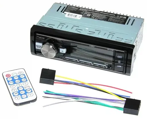 Автомобільна магнітола Neo UTN-101BT FM  USB для зарядки SD AUX MP3 WMA Bluetooth синя підсвітка магнітола в машину Чорна - фото 3