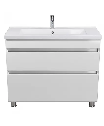 Тумба Мойдодир MoonShine 100 з умивальником Cosmo 100 підлогова Білий - фото 7