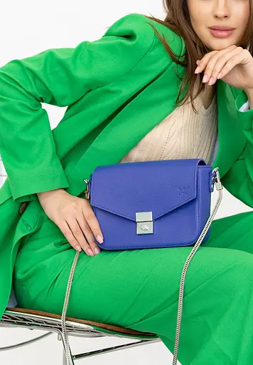 Жіноча шкіряна сумочка Yoko фіолетовий флотар - фото 7