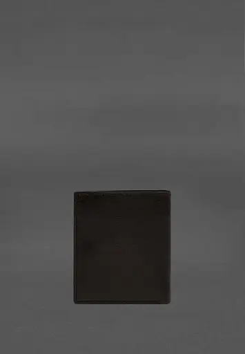 Кожаный портмоне на кнопке Brut темно-коричневый краст - фото 5