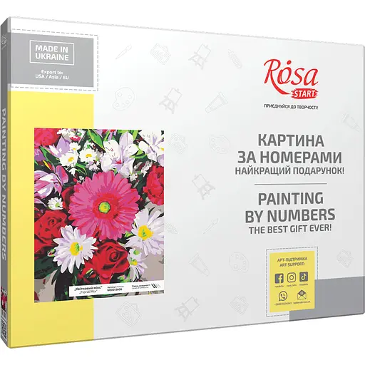 Картина за номерами Rosa Start Квітковий мікс 35x45 см в коробці - фото 2