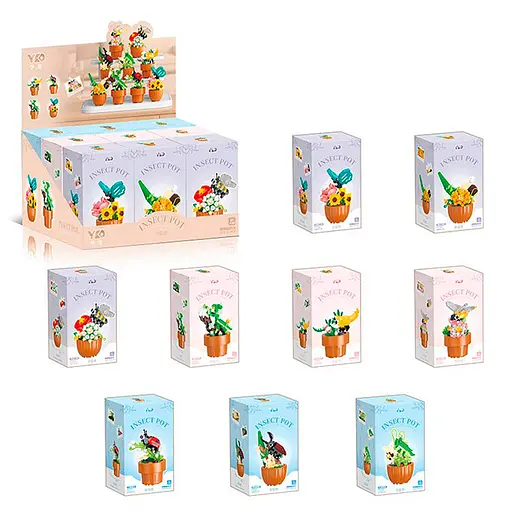 Конструктор Цветок в горшке с насекомым, P2317, от 150 деталей, (В ассортименте) - фото 10