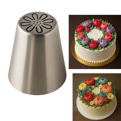 Насадка кондитерская металлическая безшовная для малазийских тортов, Kitchen Master Серебристый 87317 - фото 1