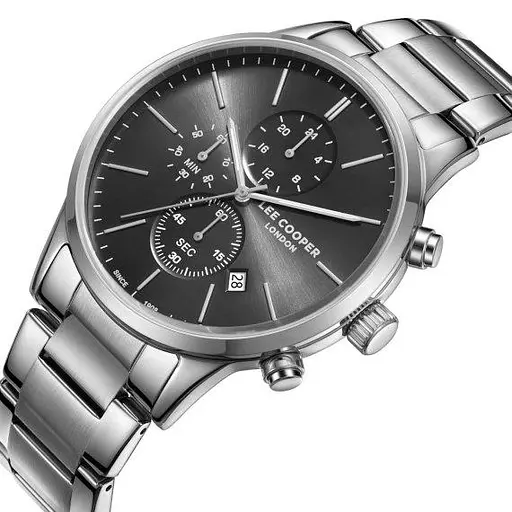 Чоловічий водостійкий наручний годинник Lee Cooper Plane (Сріблястий) - фото 2