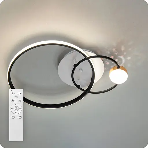 Люстра світлодіодна 517 Dlight з пультом 35 Вт Білий+Чорний (02045) - фото 1