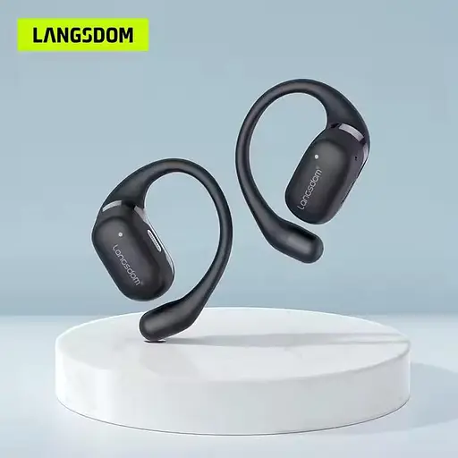 Беспроводные спортивные Bluetooth наушники Langsdom TS17 Open-Ear с направленным звуком и микрофоном Черный - фото 2