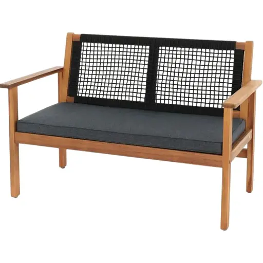 Садовая скамейка Di Volio Teracina со спинкой черный