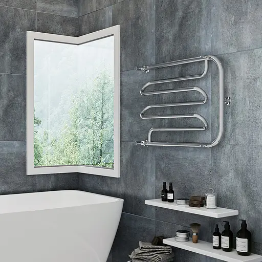 Водяной полотенцесушитель Kosser Фокстрот 32 Спіралеподібний 530х600 ФС03, Хром - фото 3