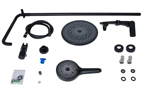 Душова система універсальна Qtap Slavonice Black Matt з виливом QTSLA111BLM45911 - фото 10