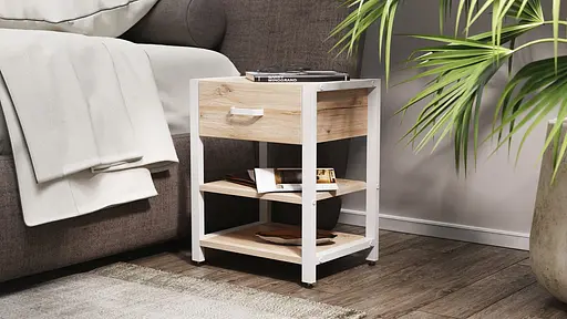 Тумба універсальна Вів'єн 1/2 50x41x40 білий ДСП Дуб Сан-Марино 16мм FRD-104128