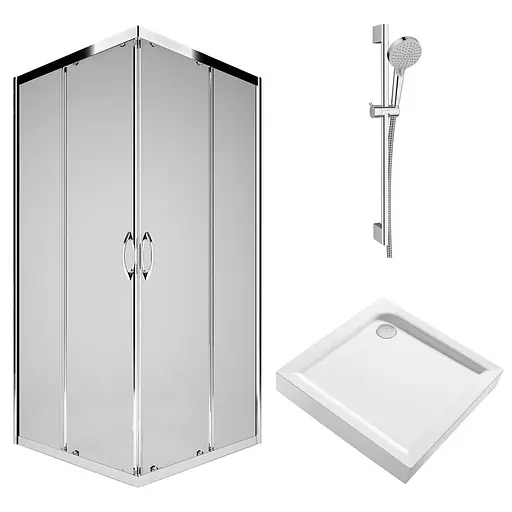 Душевая кабина Kolo Rekord 90x90 с поддоном PKDK90222003+XBK1690000+ 26275000, прозрачный, хром - фото 1