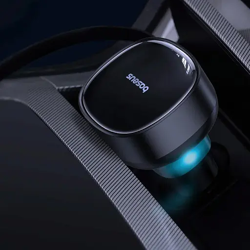 АЗП Baseus Enjoyment Pro 60W (1USB-C) + висувний кабель Type-C (C00057802111-01) Cluster Black - фото 5