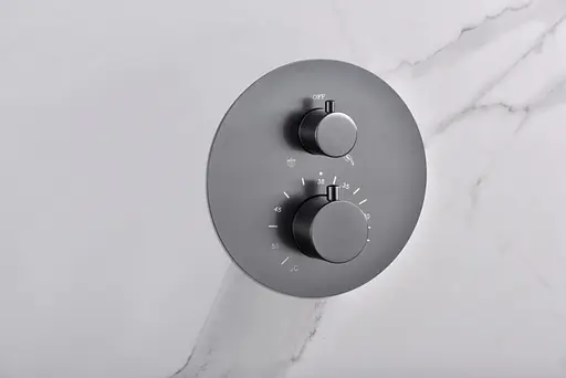 Душевая система скрытого монтажа с термостатом Imex Monza PVD графит GTM039/BGM, Графит - фото 3