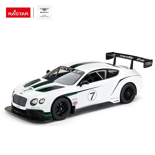 Машинка Bentley Continental GT3 білий RASTAR модель 1:14 Автомобіль на дистанційному керуванні + пульт 2,4 ГГц - фото 4