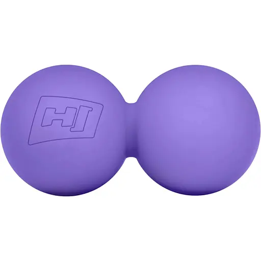 Силиконовый массажный двойной мяч Hop-Sport HS-S063DMB 63 мм фиолетовый