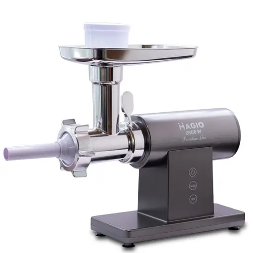 Электрическая мясорубка с реверсом Magio МG-271 мясорубка 3 в 1 соковыжималка, овощерезка Серый 2600 Вт - фото 6