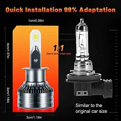 Комплект MONDEVIEW H1 Світлодіодна лампа фар 60W 16000LM 6000K - фото 6