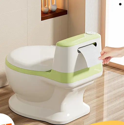 Горшок детский Дом с мягким ПВХ сиденьем WN-5-6 зеленый (33520) - фото 2