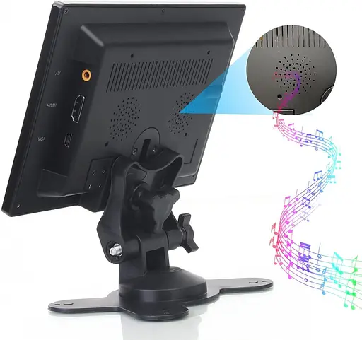 Монитор видеонаблюдения AISHICHEN 7 дюймов, мини-монитор 1024X600, 60 Гц, встроенные динамики - фото 2