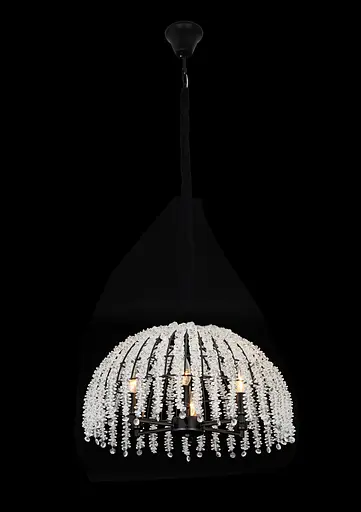 Люстра подвесная хрустальная на 6 ламп VALESO 33065/500 черный