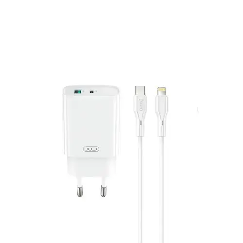 Мережевий зарядний пристрій XO CE29 20W 1USB-A+1USB-C Fast Charger with TYPE-C cable (NB-Q231A) Білий - фото 4
