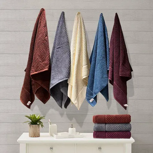 Полотенце банное Lovely Svi хлопок жаккардовый для ванной, отелей, СПА - 70 х 140 см. Diamond Grid Серый (541124) - фото 8