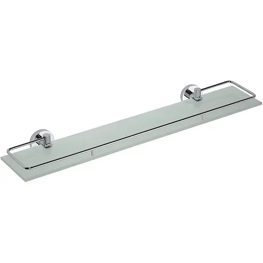 Полка Bemeta Omega стеклянная 600 мм с бортиком 104102212, Белый - фото 1