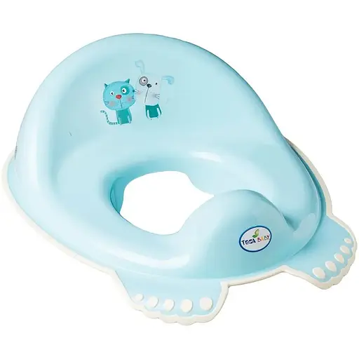 Туалетне сидіння Tega Baby Пес і Кіт з гумками протиковзними блакитне