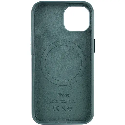Шкіряний чохол Epik Leather Case AA Plus with MagSafe для Apple iPhone 14, 6.1 Pine green - фото 2
