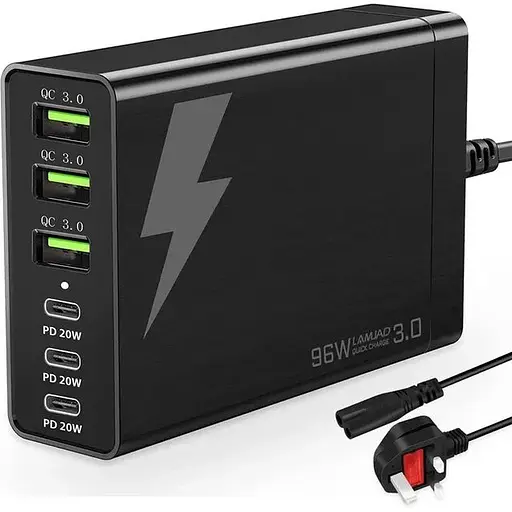 Зарядний пристрій LAMJAD 96W Quick Charge 3.0