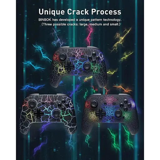 Беспроводной контроллер Blnbok Switch Pro для Switch/Switch Lite/Switch OLED, 8 цветов, регулируемый - фото 3