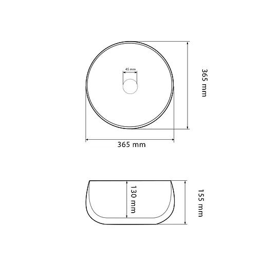 Умивальник VBI Laterza white накладний VBI-015801, Білий - фото 2