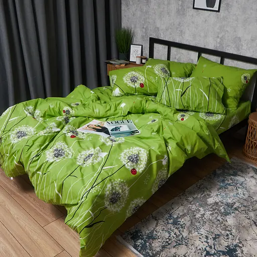 Пододеяльник Moon&Star Бязь Gold Люкс Green Harmony King Size 220x240 см - фото 4