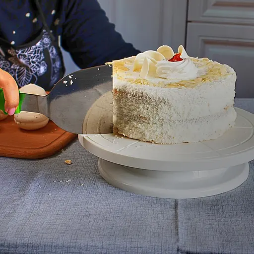 Шпатель скребок лопатка для тіста з нержавіючої сталі із пластиковою ручкою 25 см, Kitchen Master Чорний 85763 - фото 3