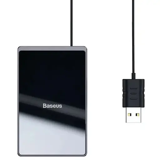 Бездротовий зарядний пристрій Baseus Card Ultra-thin Black WX01B-01 - фото 1