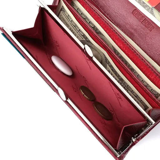 Кожаный женский кошелек ST Leather 18.5х9.5х2.5 см acs0029398 - фото 8