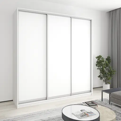 Шкаф-купе трехдверный MebelStar Стандарт AL 3ДСП 230x45x240 см Аляска белый (MBS-1811)