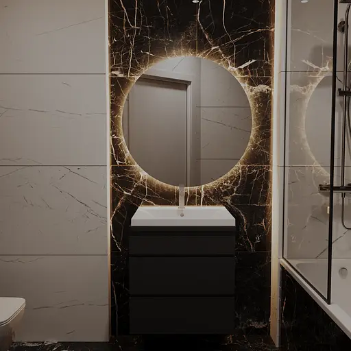 Раковина матова врізна Amidicon Liza 60 600x480 з литого каменю LIZA_60_MAT, Білий матовий - фото 7