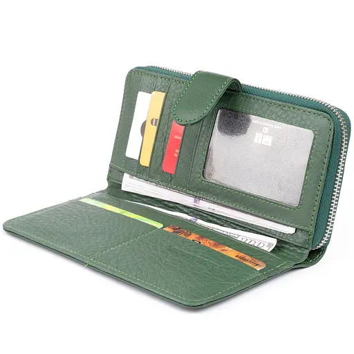 Вертикальный вместительный кошелек из кожи унисекс ST Leather 19х9.5х2.5 см acs0029706 - фото 3