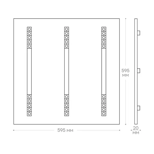 Світлодіодний вбудований світильник Ardero AL2130ARD PRO 40Вт 5000K білий - фото 2