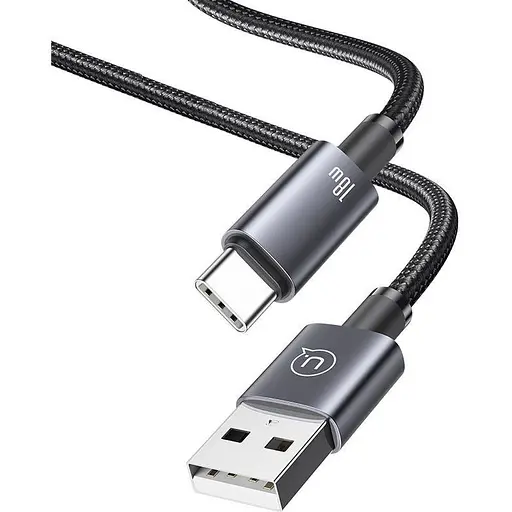 Кабель Usams US-SJ663 USB-A to USB-C 18W 1.2m Tarnish (SJ663USB01) [138992] - фото 3