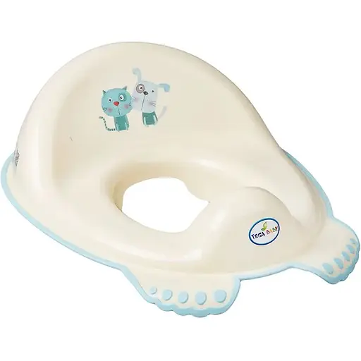 Туалетне сидіння Tega Baby Пес і Кіт з гумками протиковзними кремове