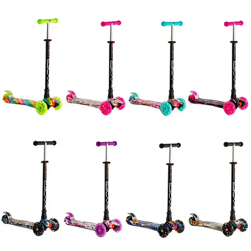 Трехколесный самокат Best Scooter Skyper Maxi колеса с подсветкой PU 120мм (Фуксия) - фото 7