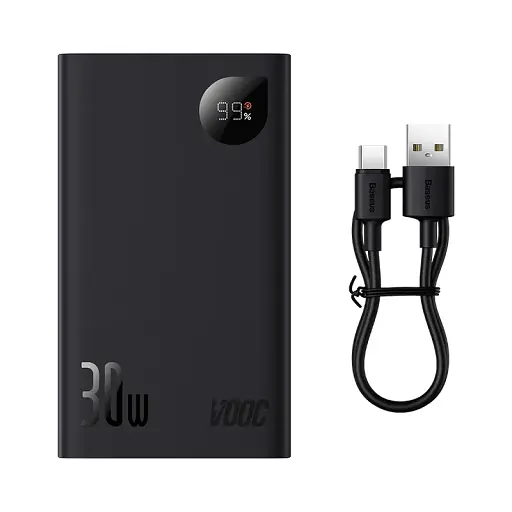 Зовнішній акумулятор Baseus Adaman 2 Metal Digital Display 20000mAh 30W Black (PPAD050001) [76248] - фото 2